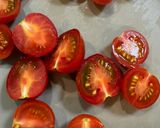鰹香る♪ミニトマトのふんわり和風卵炒め作り方1写真