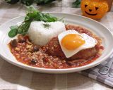 ✽トマト缶で～豆腐ハンバーグライス✽作り方9写真