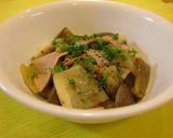 レンジで♪茄子とロースハムのソテー。作り方5写真