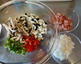 なすとトマトのとろ～りチーズパスタ作り方1写真