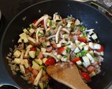 なすとトマトのとろ～りチーズパスタ作り方3写真
