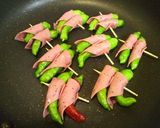 ✿簡単おつまみ♪しし唐のハム巻き✿作り方3写真