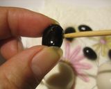 簡単キャラ弁うずら卵＋黒豆＝パンダ●Å●作り方2写真