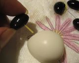 簡単キャラ弁うずら卵＋黒豆＝パンダ●Å●作り方3写真