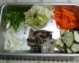 ショウガたっぷりイカと野菜のしょうが焼き作り方1写真