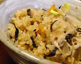 干し椎茸だけの簡単炊き込みご飯作り方4写真