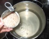 水菜たまごスープ♪簡単ツナ缶作り方3写真