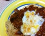茄子のミートスパゲティー・とろける半熟卵作り方18写真
