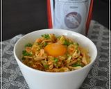 ささみとキャベツのコチュたま丼作り方4写真