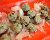 ルクエで＊肉団子と野菜のトマトあんかけ作り方3写真