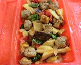 ルクエで＊肉団子と野菜のトマトあんかけ作り方5写真