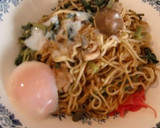 空芯菜とシメジの焼きそば作りました♬作り方5写真