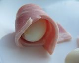 お弁当に♪うずら卵のベーコン巻き作り方1写真