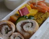 お弁当にグー♪くるくる梅しそロール◎作り方13写真