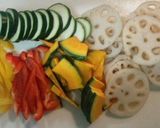 シャキシャキ蓮根と野菜のカラフルマリネ作り方2写真