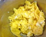 茄子と卵とチーズの丼　赤いタルタル作り方4写真