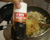 ソース焼きそば　大量キャベツの下町風作り方4写真
