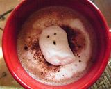 ハロウィン♪　オバケマシュマロ入りココア作り方4写真