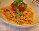 トマトと野菜のタルタルで冷製パスタ作り方2写真