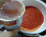 トマト缶で具沢山なトマトすいとんスープ作り方2写真