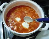 トマト缶で具沢山なトマトすいとんスープ作り方5写真