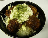 鶏の唐揚げ丼　チキン丼　タルタルソース　作り方3写真