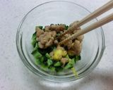 夏の朝定番！ゴーヤの辛し納豆和え作り方3写真