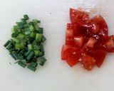 鶏そぼろとトマトの卵かけごはん作り方1写真