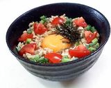 鶏そぼろとトマトの卵かけごはん作り方4写真