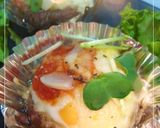 赤いタルタルとうずらの卵の椎茸笠焼き作り方5写真