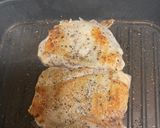 パリパリチキンステーキ ガーリック添え作り方2写真