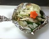 オーブンで作る♪豚ばら野菜のホイル酒蒸し作り方3写真
