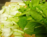 ヘルシー！青梗菜とちくわのごま和え作り方1写真