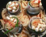 辛うま！味噌煮☆さんまのえのきロール☆作り方4写真