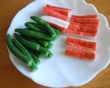 豚肉のかにかまといんげん巻き作り方1写真
