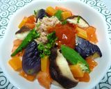 蒸し野菜とツナとチーズの丼　ダブルトマト作り方6写真