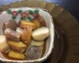 里芋とさつまいもと蒟蒻の煮物作り方5写真