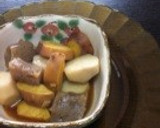 里芋とさつまいもと蒟蒻の煮物作り方5写真