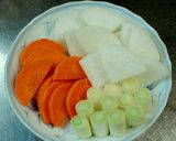 トマトと味噌の出会い~秋野菜のけんちん汁作り方3写真