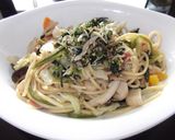 たっぷり野菜パスタ☆野沢菜ちりめん乗せ作り方6写真