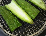 焼きゴーヤとサクラエビのおひたし作り方1写真