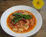 モッツエラチーズとトマトとバジルのパスタ作り方6写真