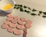 魚肉ソーセージのオープンオムレツ作り方1写真