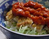 簡単ヘルシー☆赤いタルタルかつ丼♪作り方4写真