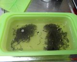 レンジでひじき・絹さや・おじゃこの梅和え作り方1写真