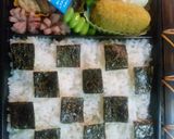 市松柄（ブロックチェック）海苔弁作り方3写真