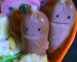 キャラ弁に☆ウインナーで宇宙人！？作り方4写真