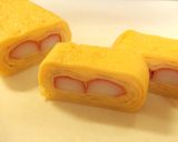 遠足・運動会のお弁当にカニカマの卵焼き作り方4写真