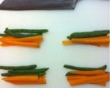 いんげんとにんじんの豚肉巻き作り方3写真