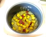 緑茶とさつま芋のおこわ作り方3写真